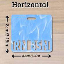 1pc Customized Badge Clip, Customizable Badge Clip, Nurse Badge Clip, Registered Nurse Badge Clip, Medical Staff Badge Tag, Healthcare Badge Clip, Nurse Badge Tag, X-Ray Film Clip, Badge Holder, Graduation Gift, Input Your Title On The Cute Acrylic Glitter Badge Clip - Custom Letter Badge Scroll - View 12