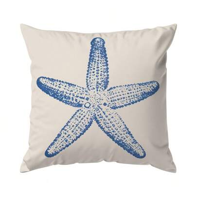 1pc Blue Ocean Creature Abstract Pattern Pillow Cover, Single-Sided Printed Cushion Cover, Suitable For Living Room, Bedroom, Home Decor, All Season