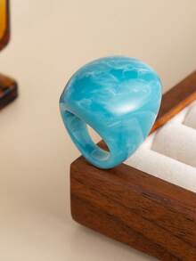 1 chiếc nhẫn hình bầu dục tối giản bằng acrylic, phụ kiện đeo hàng ngày cho kỳ nghỉ hè. - nhẫn - Xem 5