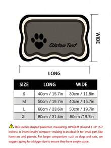 Personalisierte Futter-Napfunterlage für Hunde und Katzen - individuell mit Namen bedruckbar, rutschfester Boden, Hundenäpfe-Unterlage, Fütterungsmatte, Napfunterlage für Haustiere, Katzen- und Hundenäpfe-Matte, rutschfest & auslaufsicher, beliebte Futter-Matte für Haustiere, spritzschutz, saugfähig, leicht zu reinigen, geeignet für Hunde und Katzen, Pfoten-Design, Fütterungsmatte für Haustiere, ideales Geschenk für Haustierbesitzer (Größe 30*40 ist relativ klein, bitte bestellen Sie mittlere oder große Größe für Katzen und Hunde) - Verschiedenfarbig - Übersicht 7