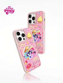 MY LITTLE PONY 我的小马驹官方授权可爱粉色加厚仿皮手机壳，卡通图案，适用于 17 Pro Max、17 Pro、17 Air、16 Pro Max、14、15 Pro、16 Plus、13、12、11，防震保护软壳，春季礼物 - 粉色 - 查看 2