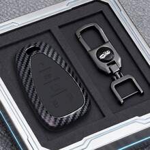 适用于雪佛兰 Camaro、Cruze、Malibu、Volt、Tracker、Spark、Bolt、Trax 无钥匙汽车遥控钥匙的 ABS 碳纤维汽车遥控钥匙壳 - 2鍵 - 查看 3