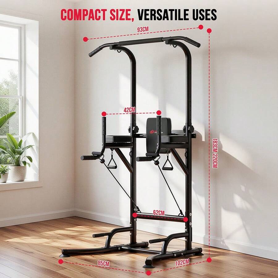 Multifunctional Power Tower Incline Station For Strength Training And Fitness