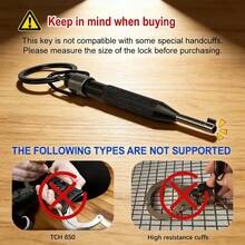 Professional Handcuff Key With Extended Handle, Non-Slip Grip, Stainless Steel Head, Quick Release Keychain For Law Enforcement, Security Guards, Emergency Use - A - View 9