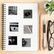 52 piezas Pegatinas británicas románticas retro en blanco y negro para portátil, equipaje, monopatín, casco, suministros de scrapbooking - 52 piezas - Ver 7