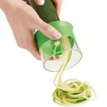 Handheld Duty Spiralizer Vegetable Slicer Vegetable Spiral Slicer Cutter Zucchini Pasta Noodle Spaghetti Maker Kitchen Gadgets - Green - View 4