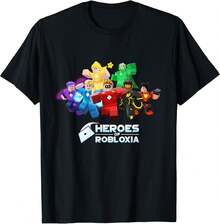 Heroes Of ROBLOXSia T-Shirt Summer Outfits For Women,Summer Tops,Spring Outfits For Women,Summer Clothes,Tops For Women,Graphic Tees Women,Cute Tops,Black Tops,Graphic Tee,Mens Clothes,Men Shirts,Camisas Para Hombre,Streetwear,Boys Clothes,Tween Summer Clothes,Boys Shirts,Teen Girl Clothes,Family Matching Outfits,Boy Clothes For Kids,Boys Summer Outfits,Kids Girls Clothing,Shirts For Teen Girls, - 黑色 - 查看 6