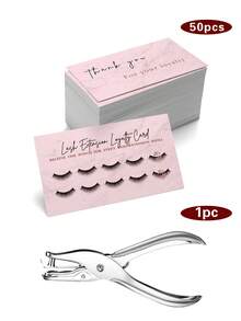 50pcs Reward Cards, Double-Sided Loyalty Cards, Suitable For Eyelash Studio And Other Commercial Venues - Multicolor - View 9