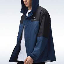 CAMEL CROWN Men's Outdoor Waterproof Windbreaker Jacket With UPF 1000 Cooling And Wind Resistance Performance - Penghu Blue Phantom Black - View 4