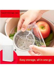 100 chiếc/Túi lọc rác dùng một lần cho bồn rửa nhà bếp, túi lưới vệ sinh đường ống thoát nước, túi đựng thức ăn thừa trong gia đình, 100 chiếc/gói, dày dặn. - Lưới lọc bồn rửa nhà bếp dùng một lần - Xem 15