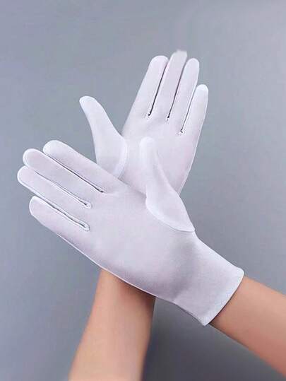1 Pair White Gloves, Thin Material Jewelry Work Gloves, Wholesale Gardening Labor Protection Gloves, Barbecue Gloves Can Prevent Dirt And Grease, A Good Helper For Cleaning Garden And Lawn