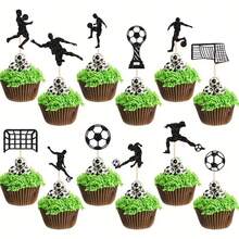 Bộ 12 món trang trí bánh kem chủ đề bóng đá World Cup, hình silhouette cầu thủ bóng đá, phụ kiện trang trí bánh kem chủ đề bóng đá, thích hợp cho các buổi tụ họp người hâm mộ bóng đá, sự kiện thể thao, sinh nhật, trang trí món tráng miệng và đồ uống. - Nhiều màu - Xem 8