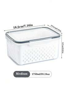 2/6/1pcs Food Storage Containers With Lids, Multi-Functional Airtight Fresh-Keeping Boxes, Suitable For Fruits And Vegetables, With Drainage Function, Can Be Used As Refrigerator Storage Boxes, Kitchen Refrigerator Storage Boxes, Restaurant Kitchen Supplies - Multicolor - View 9