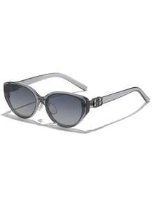 1pc Women's Fashion Retro Cat Eye Fashion Glasses, Outdoor Personalized Compact Face, Daily Commute Outfit, Atmosphere Filled With High-End Vibe - 彩色 - 查看 4