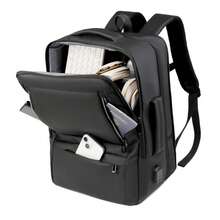Large Capacity Expandable Laptop Backpack, Multi-Functional Business Bag For Men - Multicolor - View 9