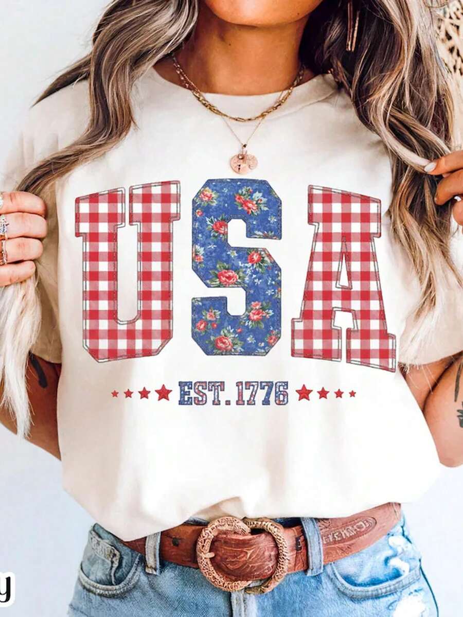 250th Anniversary American Flag T-Shirt - Heavyweight 250 Years Of Independence Celebration,4th Of Outfit - 白色1 - 查看 1