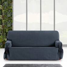Kiva Universal 2-Seater Sofa Cover, One-Piece Design With Tie Fastening, Various Colors Available - Sofa Cover With 4 Firm Fastening Points - 阿祖爾中場 - 查看 5