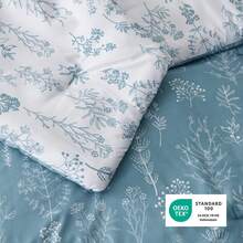 Bedsure Summer Vacation Bedding Set (Holiday Essentials), Comforter Set - Cute And Soft Reversible Botanical Flowers Comforter With 1/2 Pillow Shams, Twin XL Cooling Comforter Set, Soft Bedding Set Gift For Graduation/Vacation/Birthday Decoration/Back To School, For Room Decor, Home Decor, Bedroom Decor, Dorm Decor, Father's Day Gift - Mineral Blue - View 6