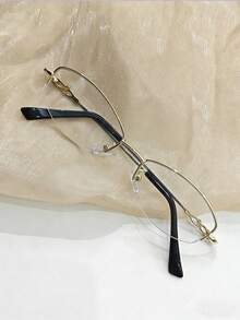 1 Pair Unisex Fashionable Artistic Plain Glasses - Yellow - View 7