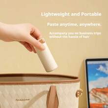 1pc Reusable Foldable Mini Lint Roller, Portable Folding Lint Brush, 180° Foldable With Cover, Anti-Dust High Adhesive, Suitable For Home, Travel, Office Clothes Lint Removal, Super Sticky Pet Hair Roller For Furniture, Carpet And Clothing, Easy To Remove Cat And Dog Hair, Cleaning Supplies, Keep Clothes Clean And Fresh, Easy To Carry, Suitable For Home, Business Travel, Clothing Cleaning, Travel Accessories - Multicolor - View 5