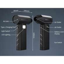 便携式高速宠物脱毛工具，无线宠物吹风机，猫狗底毛去除器，毛发清洁吹风机，宠物用品 - 黑色 - 查看 4