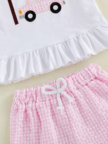 Young Girls T-Shirt Co-Ords - White - View 9