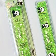 Thước kẻ hình gấu trúc hoạt hình dễ thương 20cm, dụng cụ học tập/thi cử/vẽ tranh, phù hợp cho học sinh, họa tiết ngẫu nhiên, có thể dùng làm quà tặng hoặc phần thưởng. - Nhiều màu - Xem 5