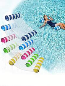 1 pieza Hamaca flotante plegable inflable Silla de descanso para piscina Flotador de piscina Accesorio para piscina - multicolor - Ver 1