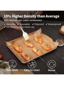 50/100 Sheets Pre-Cut Oil-Free Baking Paper Liners, Suitable For Baking, Cooking, Grilling, Air Fryer And Steaming, Fits Most Baking Pans - View 4