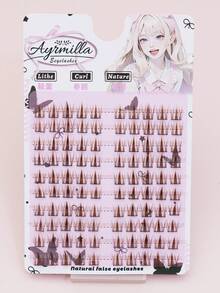 Ayrmilla 2 Styles Spiky Fairy Lash Clusters, Black & Brown Individual DIY Eyelash Extensions, Lightweight Pointed Segmented False Lashes, Soft Reusable Natural Lash Clusters For Daily Eye Makeup - C - View 4