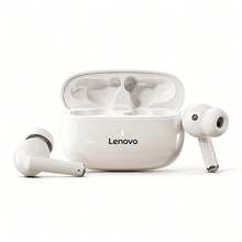 Lenovo TA210 Wireless Bluetooth Earphones - Long Battery Life, In-Ear Sports, ENC, Four-Microphone Intelligent Call Noise Cancellation, White/Moon Rock White, Black - Gift Design - Cherry Blossom White - View 1