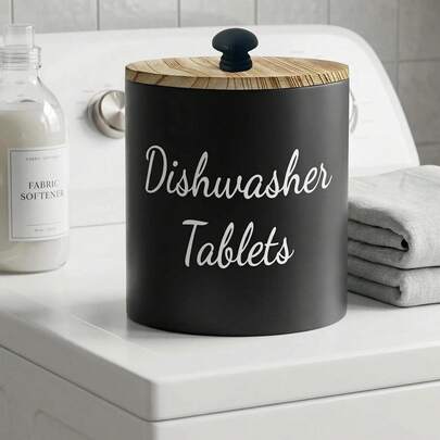 1 hộp đựng viên giặt máy rửa chén kiểu nhà nông, hộp đựng viên giặt và viên rửa chén tiết kiệm không gian nhà bếp, hộp đựng viên giặt, thích hợp để đựng viên giặt và sử dụng trong phòng giặt, phòng tắm, giúp sắp xếp và lưu trữ đồ đạc trong nhà.