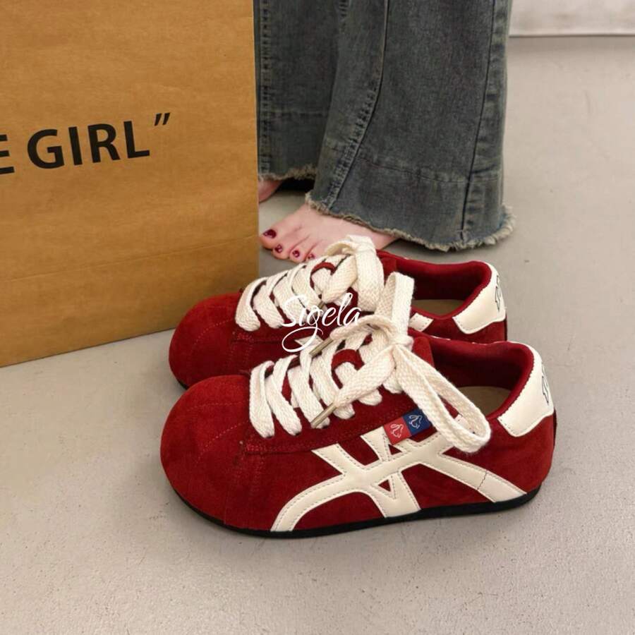 Women Flats - Red - View 1