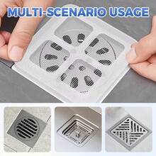 Save Your Pipes From Costly Clogs! Home Essential Drain Hair Catcher – 10 Pcs Disposable Stickers For Shower, Floor, Sink & Tub, Human & Pet Hair Blocker - 10PCS - 查看 7