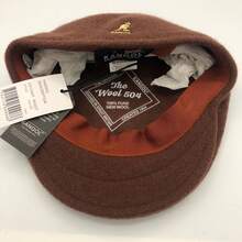 KANGOL Kangaroo Brand Baseball Cap Model 504 With Embroidered Logo Made Of Wool Fedora Hat, Fashionable And Versatile Accessory. CYQS - 咖啡色(正方形鋼印) - 查看 12
