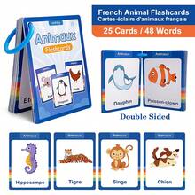 Early French Learning Flashcards Animals Food Body Parts Fruits & Vegetables Children Montessori Education French Cards Toy - Multicolor - View 14
