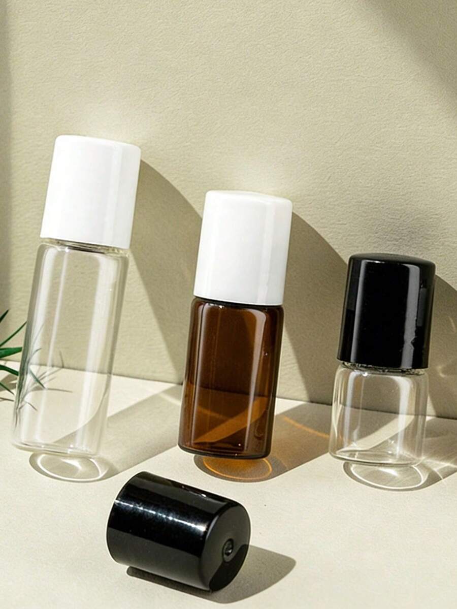 Rollerball Set For Bottles: Each Rollerball Holds 0.03 Oz And Features A 2mm Ball Design, Rollerball Bottle - Essential Oil Sample Vial / Light-Blocking Perfume Decanting Bottle, Perfect For Travel-Sized Perfumes, Essential Oils, Or Skincare Samples, Allowing For Easy Refills While On The Go - A - View 1