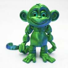 3D Posable Monkey Figurine - Adjustable Brown Primate Collectible, Toy For Children 3+, Gift For Animal Lovers, Boys And Girls - Multicolor - View 10