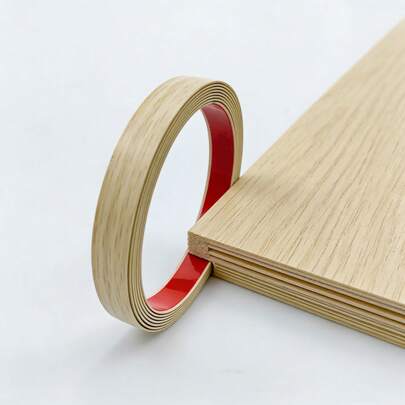 1pc 3Metersx1.8cm PVC Furniture Edging Banding Strip Sealing Tape Adhesive Wood Veneer Sheet For Cabinet Desk Surface Edging