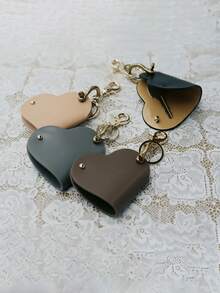 Easy Open Heart-Shaped Leather Key Holder, Key Organizer With Retractable Key Chain, Portable Car Key Pouch, Cute Heart-Shaped Retractable Key Chain With PU Leather Strap And Metal Alloy Clasp - Pink/Gold Key Chain, Motorcycle/Phone Key Chain - Mother's Day Gift Accessory (Multiple Colors Available) - Multicolor - View 8