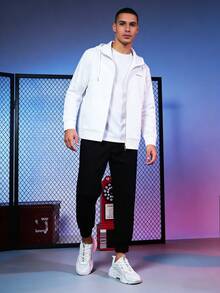 ​ Men's White Sports Shoes Breathable Mesh Running Sneakers With Thick EVA Sole Cushioned Comfort Casual Walking Shoes - 白色 - 查看 6