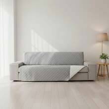 Kiva Padded And Reversible 4-Seater Sofa Cover, Various Colors Available - Premium Sofa Protector, Fitted, Durable And Elegant Material - 灰色挪威 - 查看 2