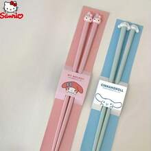 SANRIO (Licensed) Cartoon Chopstick Set, These Reusable Chopsticks Are Durable, Designed Specifically For Cartoon Couples, With Anti-Slip Function And Easy To Clean - View 8