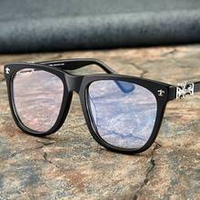 Cross-Border European And American Men's And Women's Eyewear, Classic Fashion Large-Frame Sunglasses, -Style Retro Sunglasses  Travel Essential Gifts For Women - 黑色 - 查看 9
