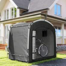 Outsunny Tente de vélo pour le rangement extérieur, abri de vélo portable pour 3-4 vélos abri de jardin avec 2 poches latérales, 220 x 150 x 195 cm, noir - Schwarz - Übersicht 8