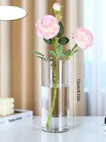 1 Bộ bình hoa thủy tinh hình trụ, bình trong suốt, giá đỡ nến hình trụ, thích hợp để trang trí bàn ăn, trang trí nhà cửa trong đám cưới, quà tặng lễ Rama, sinh nhật, lễ tốt nghiệp, trang trí phòng, v.v. - Trong sáng - Xem 16