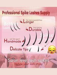 328 Clusters Pointed Extra Long 12-22mm Eyelash Clusters With 7-9mm Base, Professional Lash Extension Clusters For Multi-Eye Lash Styles, DIY Lashes For Cartoon/Spiky/Dramatic Look - C - View 4