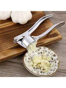 3-In-1 Stainless Steel Manual Garlic Press, Multi-Function Kitchen Garlic Press, Garlic Puree Squeezer, Garlic Press, Kitchen Accessories, Function: Garlic Press + Nut Cracker + Bottle Opener, Compact And Durable Garlic Ginger Grinder - Multicolor - View 4