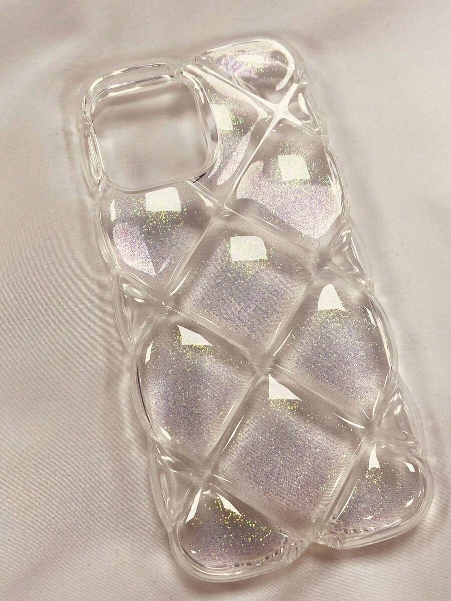 16 Diamond Grid Sparkle Case Compatible With Apple 13 Pro Max, 13 Pro, 13, 12 Pro Max, 12 Pro, 12, 11 Pro, Xs, X, Ins Style, Anti-Dropping, 3d Design - 金色 - 查看 1