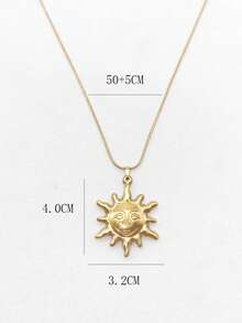 1 chiếc mặt dây chuyền hình mặt trời cười kiểu tự nhiên, unisex, thích hợp đeo hàng ngày, sang trọng và đa năng. - Nhiều màu - Xem 8